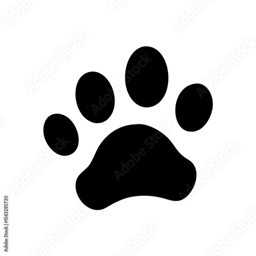Dog paw print . Paw icon.