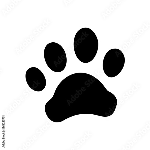 Dog paw print . Paw icon.