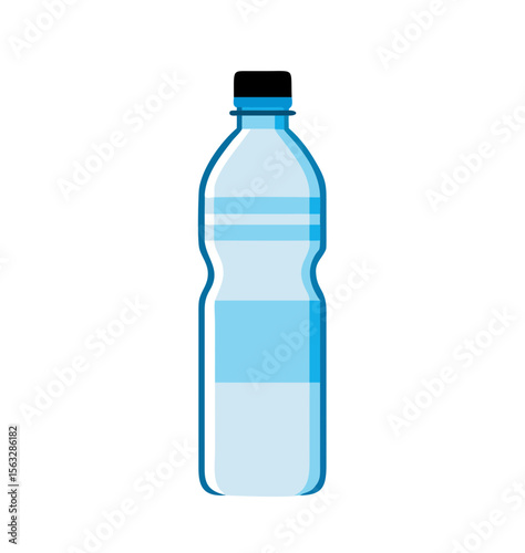 Water bottle flat style