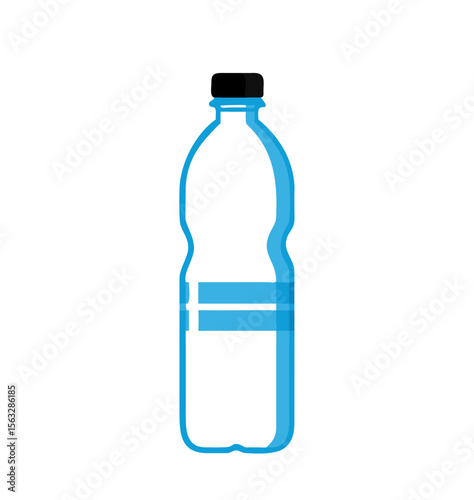 Water bottle flat style