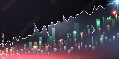 business vector illustration design Stock market charts or Forex trading charts for business and finance ideas.