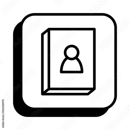 Phonebook Icon in Line Style