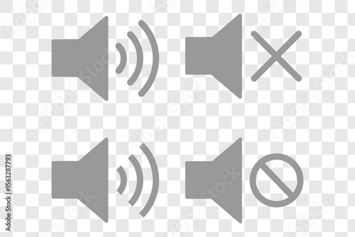 Sound off and sound on vector icons. mute sound speaker icon