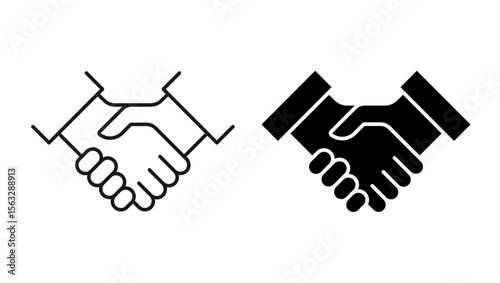 handshake icon, handshake sign vector