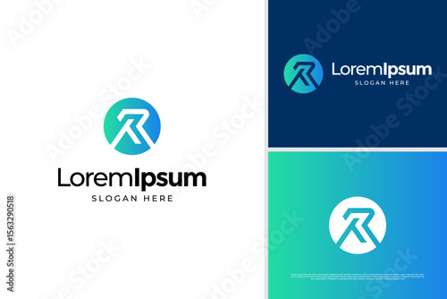 Letter T and R monogram logo design. Business logo vector template