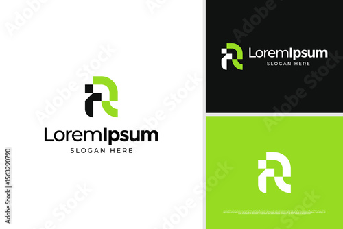 Letter F with R combination logo design. Business logo vector template