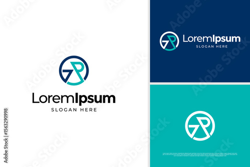 Letter T and R monogram logo design. Business logo vector template