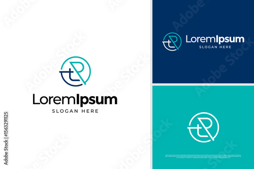 Letter T and R monogram logo design. Business logo vector template