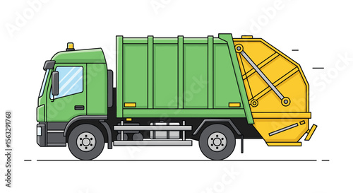 Heavy duty automated garbage truck for efficient waste collection and disposal services