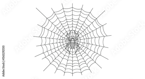 Intricate web design demonstrating delicate symmetry and natural engineering in action