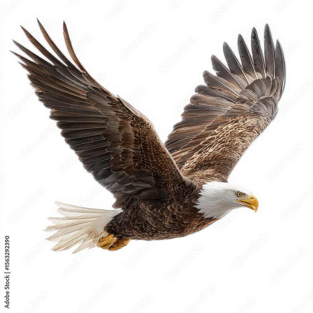 Obraz premium Eagle in mid-flight bird in flight high-resolution image