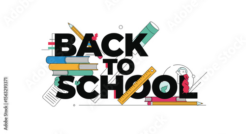 Exciting welcome back to school supplies ready for a new academic year