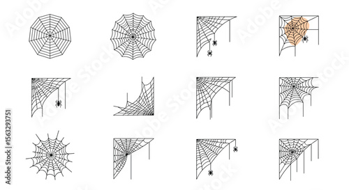 Intricate geometric ornaments and decorative corner elements for design projects