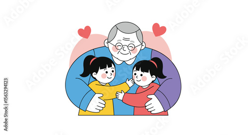 Cherishing moments grandparent and grandchildren together embracing love and joyful connections
