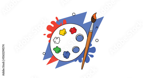 Discover your artistic potential with our vibrant paint palette and brush set