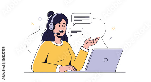 Professional customer support agent providing excellent service online