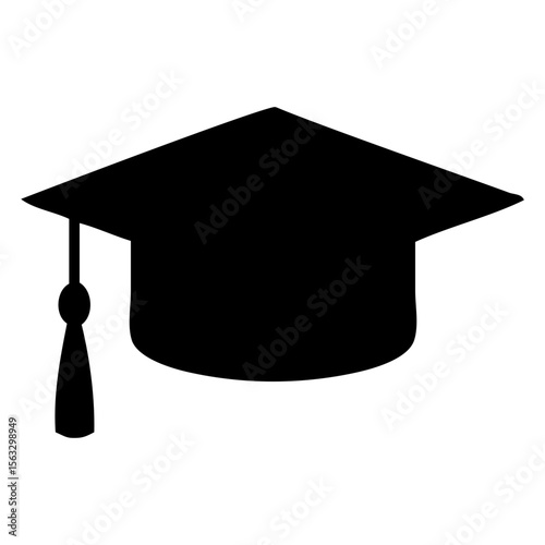 Acto de graduación. Icono silueta de birrete