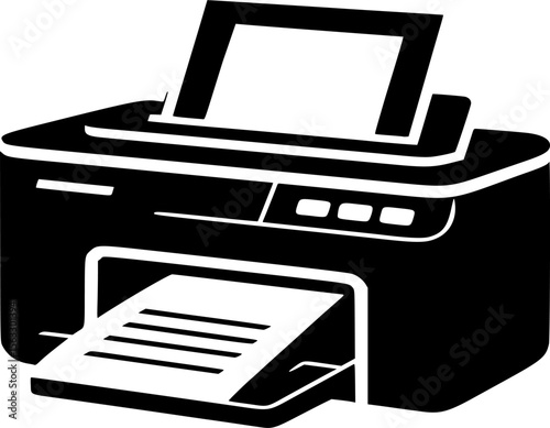 Vector Illustration of a Modern Multifunction Printer