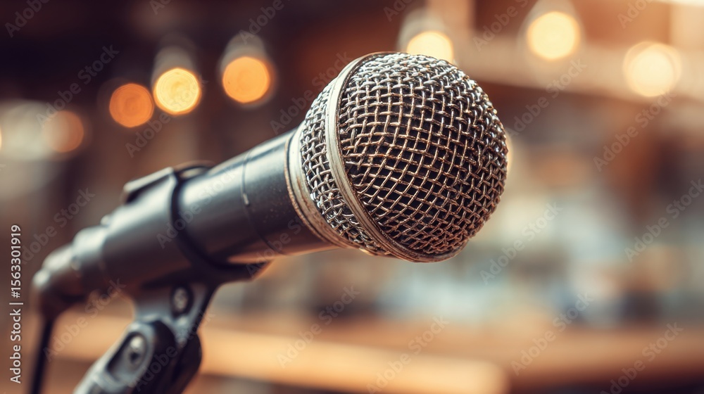 Obraz premium Skilled at delivering clear, confident speeches that engage and inspire audiences of any size. 