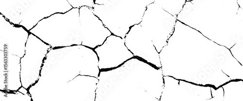Vector style cracks texture for grunge wall design