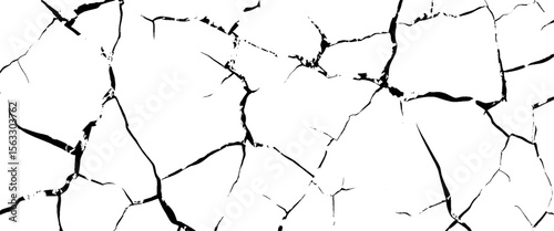 Vector style cracks texture for grunge wall design