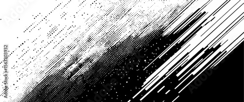 Vector abstract splashes and dotted paint distressed halftone brush with grunge texture