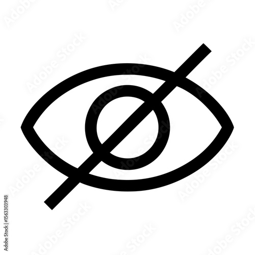 Hidden Eye Graphic Icon Representing Privacy, Security, and Confidential Information