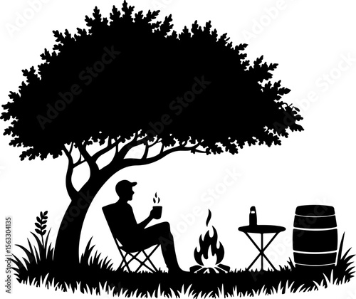 Female Hikers and  biker man Silhouettes with Trekking Poles vector bundle
