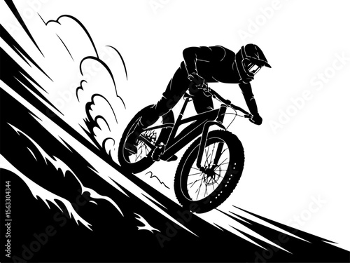 Female Hikers and  biker man Silhouettes with Trekking Poles vector bundle