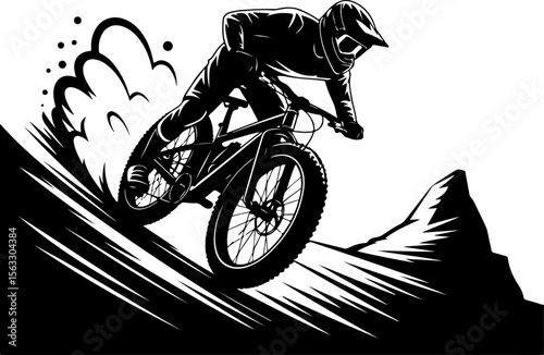 Female Hikers and  biker man Silhouettes with Trekking Poles vector bundle
