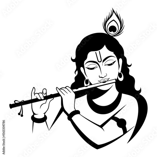 Shree Krishna Art Vector Design 5