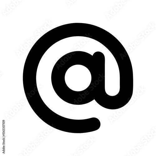 mention symbol silhouette vector icon
