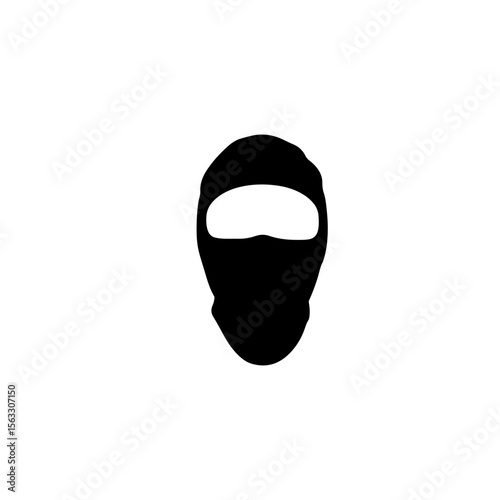 Bandit Mask silhouette vector flat illustration design.