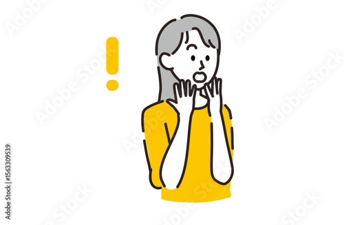 驚いている女性
