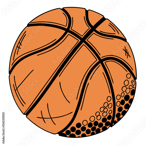 Basketball Ball Isolated on White Background Vector Illustration