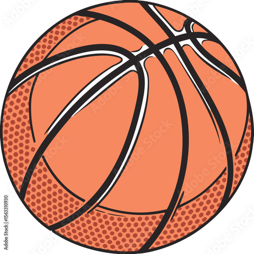 Basketball Ball Isolated on White Background Vector Illustration