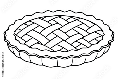 Delicious Lattice-Top Pie A Classic Dessert Illustration