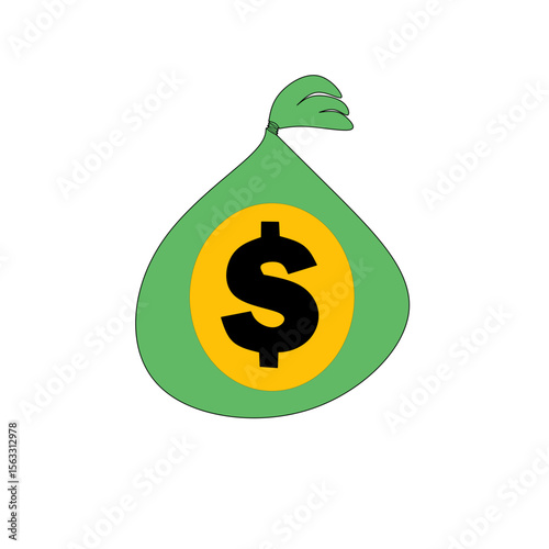 bag with dollar sign