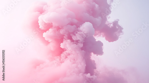 A colorful smoke trail with a rainbow of colors. The smoke is flowing in a wave-like pattern