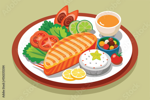 Delicious Grilled Salmon Plate A Healthy and Flavorful Meal