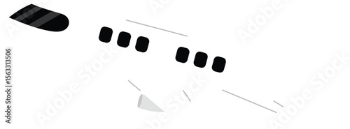 take off airplane, domestic airbus illustration