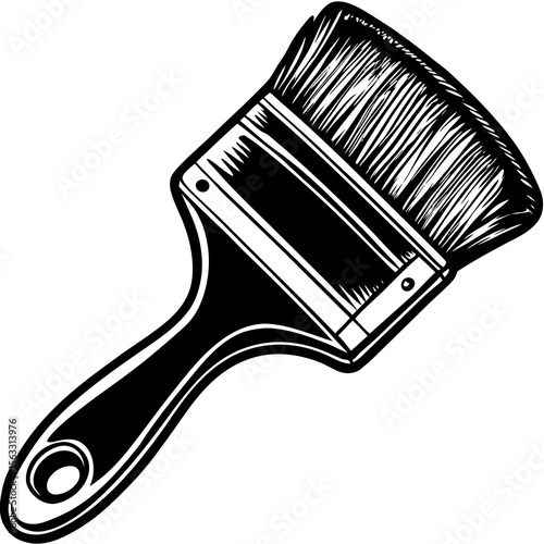 black and white paint brush