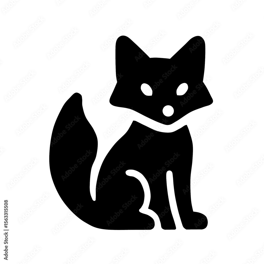 Obraz premium black cat on white background