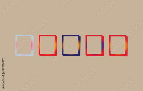 Abstract Gradient Square Frames:  Modern, Minimalist Design Elements for Branding, Website, and Social Media;  Versatile, Clean, and Colorful Templates.