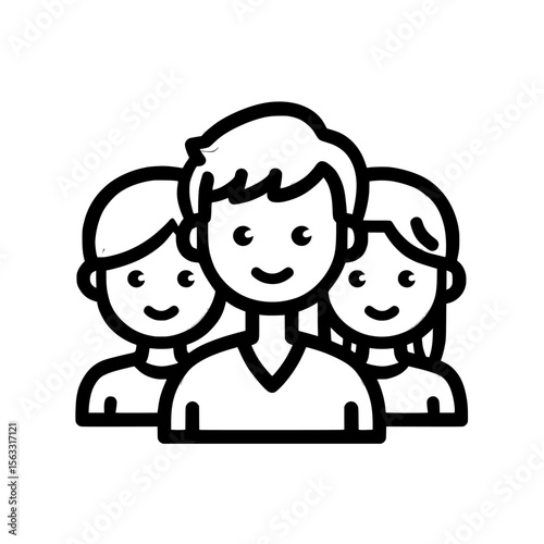 A simple line art illustration of customer segmentation is available, suitable for use in customer segmentation logos and icons
