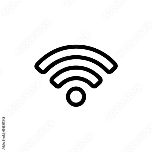 Free wifi represented through simple line art, great for designing free wifi icons and logos