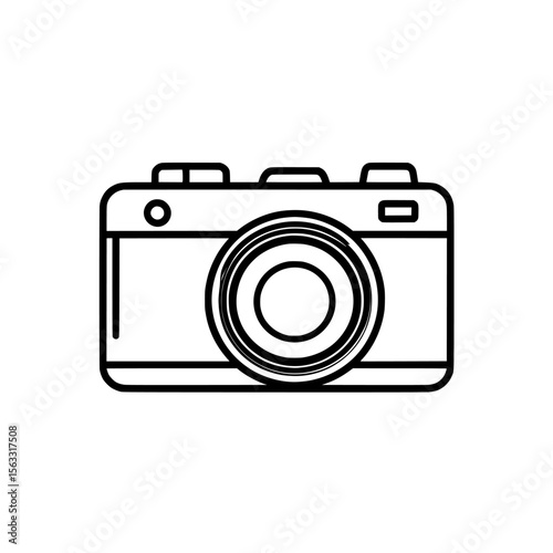 Front camera logos and icons can be perfectly represented by this simple line art of a front camera, also serving as a front camera icon