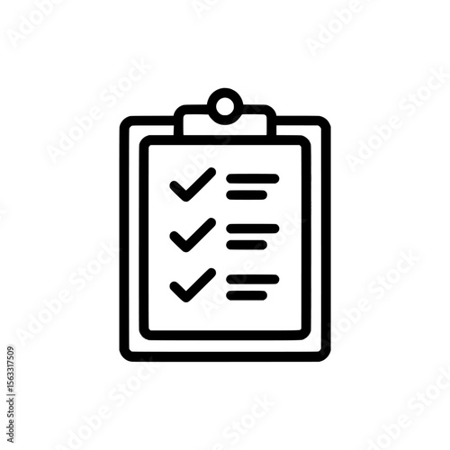 Task list represented through simple line art, perfect for incorporation into logos and icons for task management