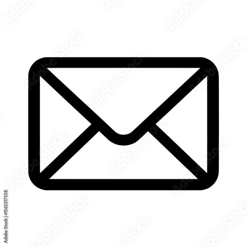 The email icon and line art is a simple design that works well for email logos and icon creation