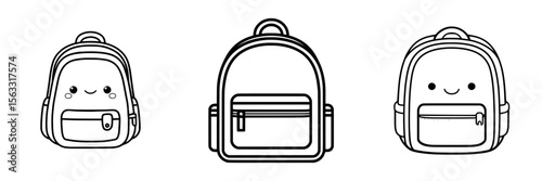 The simple line art of a backpack makes it perfect for creating logos and icons that represent backpacks in a minimalist way